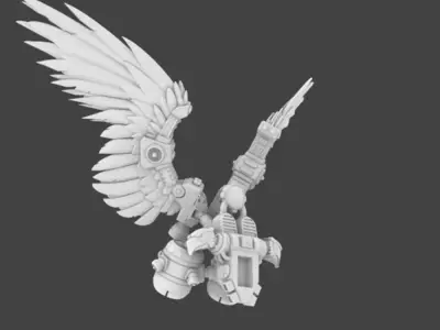 Space Knights V7 Imperial Eagle Winged Jetpack 3D print model