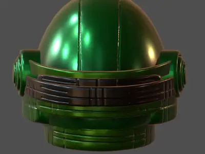 Gas mask helmet 3d model scifi futuristic Low-poly  Low-poly 3D model