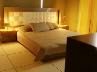 3D Bedroom Scene 3D model