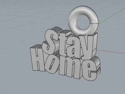 200502 Pendant StayHome 3D print model
