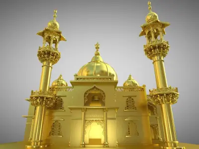 Mosque golden 3D model