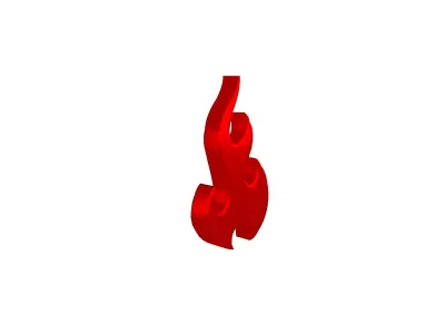 Fire Symbol v9 009 Low-poly 3D model