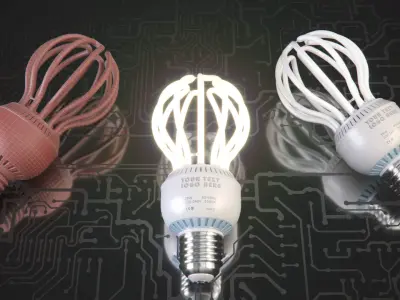 Energy saving light bulbs  3D model