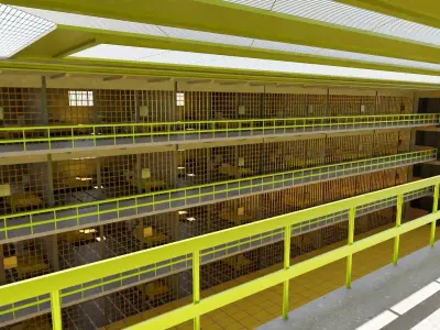 Prison Interior Low-poly 3D model