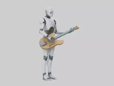Robot version of a musician model 3D model