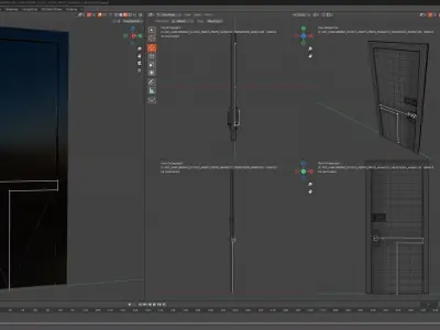 CYBERPUNK COLLECTION FRONT DOOR CONVERTIBLE TO INTERIOR DOOR Low-poly 3D model
