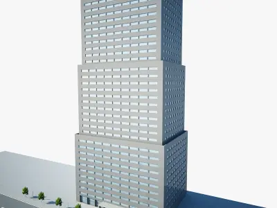 low poly building 20470 3D model