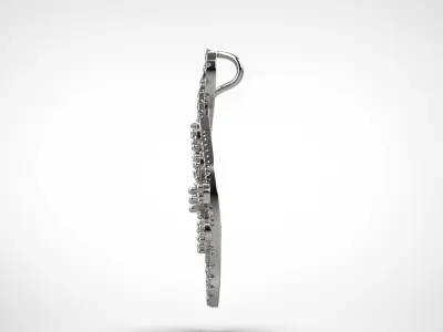 PE17 Classic Solitaire Pendant half ct CAD STL 18K  3g 3D print model