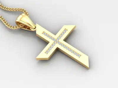 Cross Light Gold 4CP001 3DM STL 3D print model