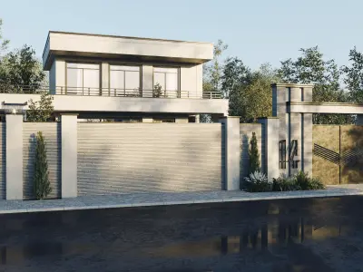 White Villa 3D model purchase