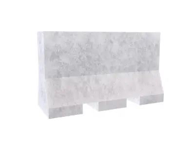 Road Barriers v1 007 Low-poly 3D model