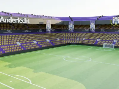 Anderlecht Football Stadium Low-poly 3D model