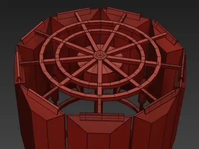 lampa harlow crystal round floor amber 3D model