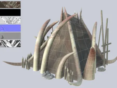 Orc house Low-poly 3D model order