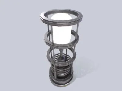 Sci fi lamp Low-poly 3D model