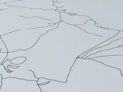 Easter Island Road Network and Buildings 3D model