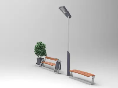 Urban Furniture Collection Product Family 3D model