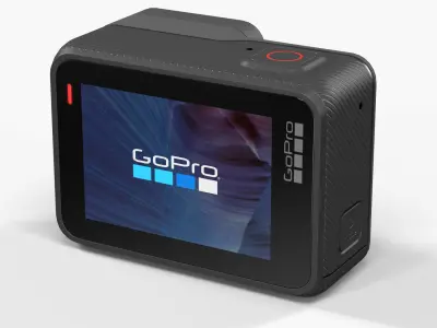 GoPro Hero6 Black action camera Low-poly 3D model