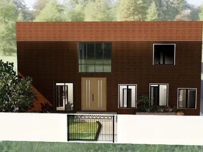 House plan Interior design Low-poly 3D model