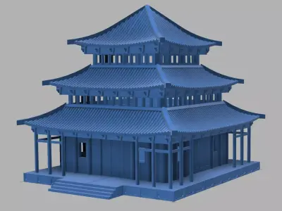 Chinese Temple 3D print model
