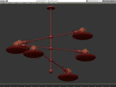 Chandeliers 3d models Collection 10 models Low-poly 3D model