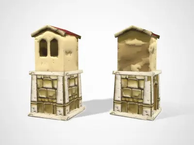 Rome RTS Fantasy Buildings Low-poly 3D model