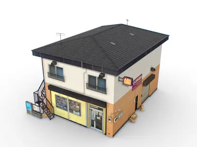 Tokyo House 006 Low-poly 3D model