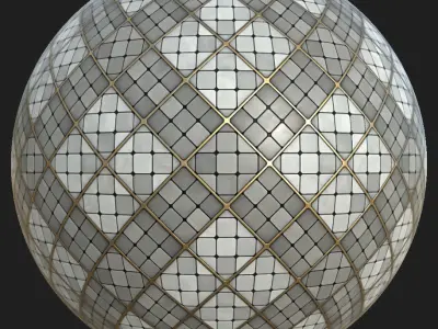 Stylized Marble Tiles Floor Texture