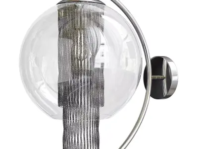  Cascade Chains Wall Lamp Low-poly 3D model