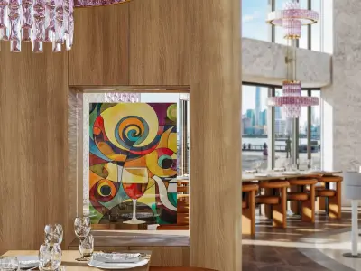 Symphony of light - Restaurant scene interior 3D model