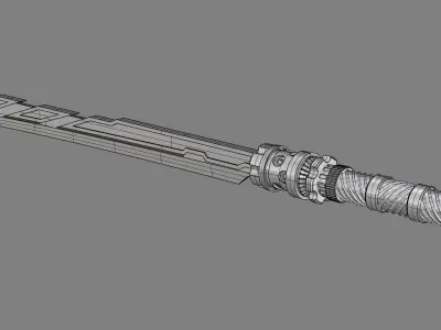 katana steampunk  3D print model 3D print model