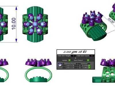 Light wt Pendant Earrings Set 3dm stl obj mtl gltf glb renders  3D print model