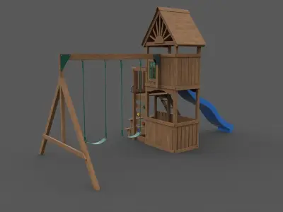 PBR Playground Jungle Gym 10 Low-poly 3D model