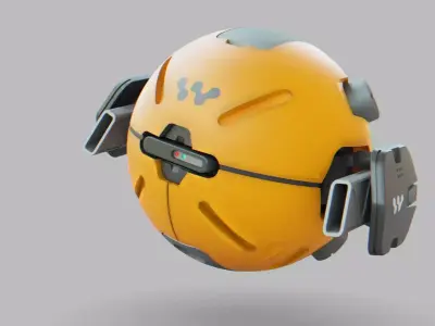 BALL DROID F-100 RIGGED 3D model