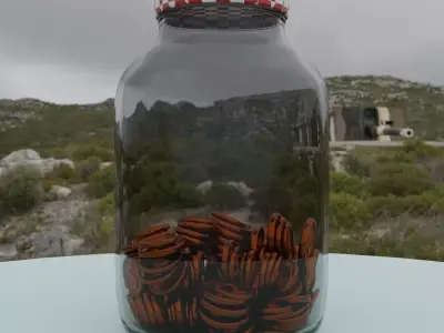 Jar of coins Free 3D model