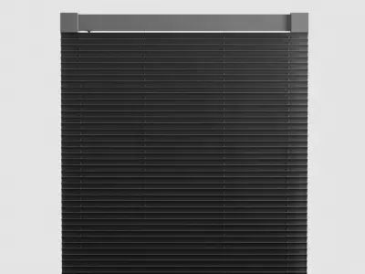 Black PVC Blinds 45x150cm 3D model