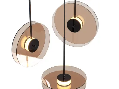 Yon Glass Pendant Lamps Low-poly 3D model