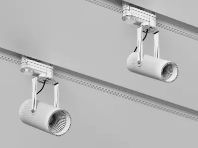 Track light HOKASU Tube Clip TR4 Free 3D model