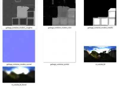 garbage container modern 3D model
