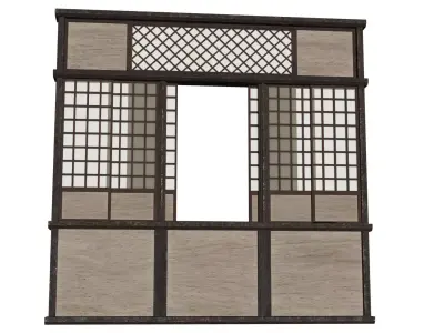 Capiz Window 01 Low-poly 3D model