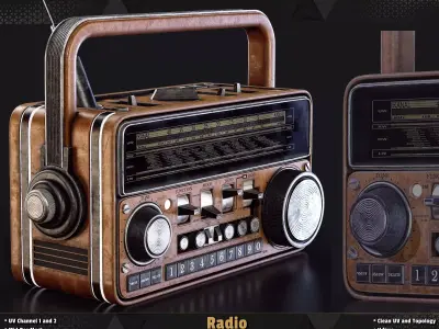 Radio 3D model shop