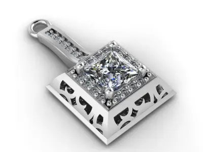 Mini Set Ring Pendant Earrings STL 3DM Womens Jewelry 3D print model