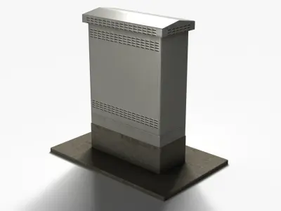 Electric Box Low-poly 3D model 2
