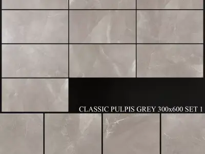 Yurtbay Seramik Classic Pulpis Grey 300x600 Set 1 3D model