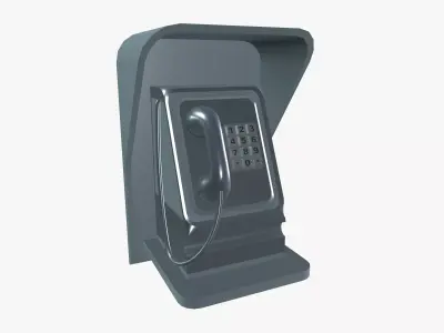 Telephone Low-poly 3D model