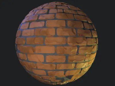 Stylized Brick Wall Material 02 Texture