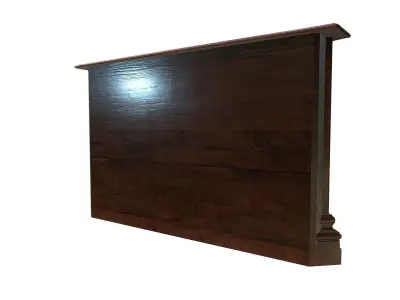 Wooden Corner Cabinet Low-poly 3D model