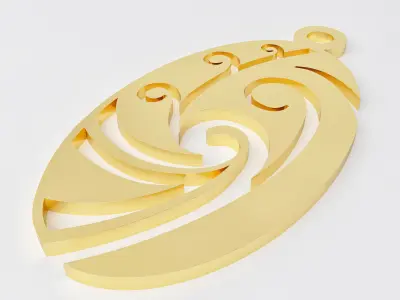 Maori pendant 10 3D print model