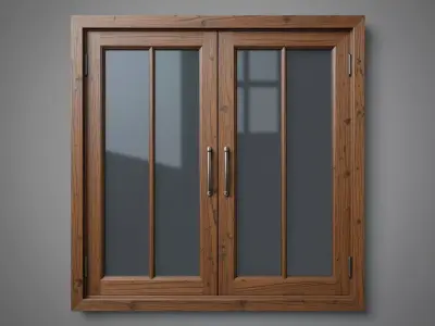 Modern Window 3D Model  Game Ready  Archviz PBR Textures Free 3D model