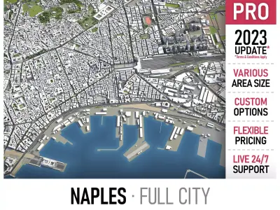 Naples - Napoli Low-poly 3D model